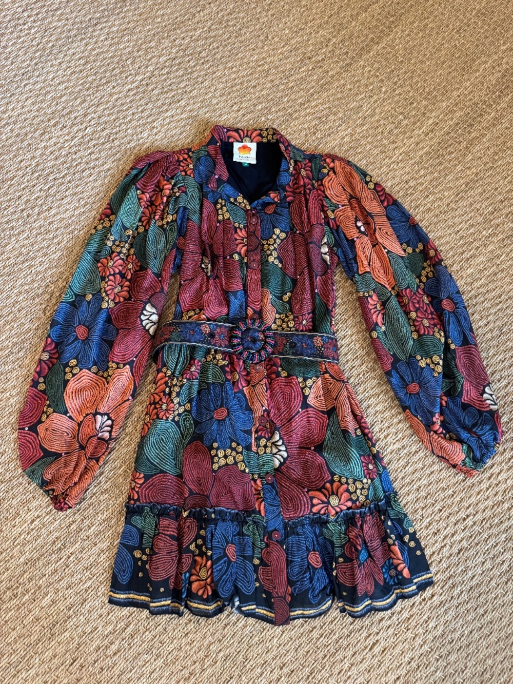 Farm Rio long sleeved mini dress